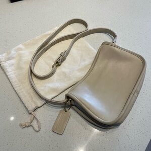 Coach Cream Leather Vintage Wendie Crossbody Bag